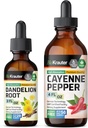 BIO KRAUTER Cayenne Pepper Tincture 4 Fl. Oz. & Dandelion Tincture 2 Fl. 오즈.