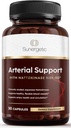 동맥 지원을위한 Sunergetic 프리미엄 Nattokinase 보충 - Nattokinase 2000 FU (NSK-SD) Pycnogenol, Pomegranate & Beets - 100mg Nattokinase for Artery Health, Heart & Blood Vessel-30 캡슐