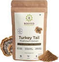 ROOTED Active's Turkey Tail Mushroom Extract Powder, USDA 및 EU 인증 유기농| 35% Beta Glucans - Lab Verified | Gut Health, Liver, Immunity Support (2.11 Ounce)
