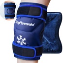 KingPavonini XXL 무릎 얼음 팩 랩 수술 후 전체 무릎 주위에, 부상, 통증 완화, 붓기, 스포츠 부상, 1 팩 (블루)