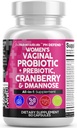 Cranberry, D-Mannose, Prebiotics, pH Balance Support, Feminine Health, Urinary Tract Cleanse - 캡슐 대안 - 60 개