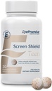 EyePromise Screen Shield Teen Eye Vitamin - 30-Count, 30-Day 공급 - Zeaxanthin, Lutein, 아연 및 비타민을 가진 아이를 위한 Chewable 눈 보충교재, 스트레인 아이