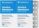 VitaMedica Arnica Montana Blister Pack 30X Tablets for Bruising Pain and Swelling | Plant Based Formula | Plastic Surgeons에 의해 추천 | 자연 회복 수술 또는 부상 | 2 팩 | 30 인분