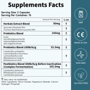Probiotics 여자 남자 Gut 건강: 소화 건강 면역 지원 부양 구호 선반 정제 균류 35B CFUs 당 캡슐 복합체 Prebiotics Postbiotics Quercetin & Curcumin 규정식 보충교재