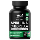 Chlorella Spirulina 분말 캡슐 BMAA의 3000 mg 무료 Purest Blue Green Algae - 최고의 자연 Detox Raw Vegan Vitamins Protein Green Superfood - 미국에서 제조