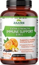 Zazzee 여분 힘 8에서 1 면역성이 있는 지원, 캡슐 당 1400 mg, 180 Vegan 캡슐, 1000 mg 비타민 C, 1000 IU D3, 아연, Elderberry, Echinacea, Goldenseal, Turmeric, Astragalus, 미국에서 만드는