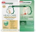 Excedrin Head Care Proactive Health Dietary Supplement - 110 Count and Head Care Replenish Plus 초점 음료 혼합 from 24 Packets Convenience Pack