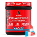 남성 및 여성을위한 6 스타 사전 운동 분말, ICY 로켓 동결 (30 서빙) - Preworkout 폭발 2.0 에너지 분말 음료 혼합 베타 알라닌 & 카페인 - 스포츠 영양 보충 제품