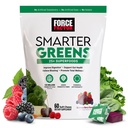FORCE FACTOR Smarter Greens Superfood Chews, Greens 및 Superfoods with Probiotics, 산화 방지제 및 섬유, Digestion, Nitric 산화물 및 에너지, 60 Soft Chews를 지원하는 Greens 보충교재