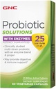 효소가있는 GNC Probiotic 솔루션, 소화 및 면역 지원, 25 억 CFUs, 60 채식 캡슐, 60 서빙 제공