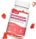 성인 아이를 위한 칼륨 마그네슘 보충교재 Gummies, 마그네슘 Glycinate & 칼륨 Citrate, 플러스 Multivitamin, Omega-3 & 까만 고추, 다리 크림, 근육 & 심장 건강, 60ct