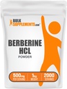 BulkSupplements.com Berberine HCl 분말 - Berberine 보충, Berberine 500mg, Berberine 분말 - 글루텐 무료, 봉사 당 500mg, 1kg (2.2 파운드) (1의 포장)