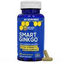 NATURAL STACKS Ginkgo Biloba는 200mg Panax Ginseng & 200mg Bacopa Monnieri로 보충합니다 - 기억과 초점을 위한 뇌 보충교재 - 뇌 건강 지원을 위한 한국어 Ginseng - 60 Ginkgo Biloba 캡슐