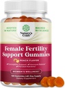 여성을위한 불임 구미 - Myo-Inositol Folic Acid & Vitex Chasteberry - Vegan Non-GMO & Gluten Free - Juicy Peach (60 인분)