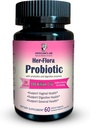 Physician 's Lab Her-Flora Women's Probiotic 100 Billion CFU per Capsule, Non-GMO, 34 Strains, Prebiotics & Digestive 효소, Gut & Vaginal Health, H.Pylori Support, 60 Veg Caps, 2-Months Supply!
