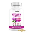 Vitapia 유기 우유 이틀 추출물 70:1 보충교재 - 간결 Detox & 수선, 간결 건강 지원, 산화제 - 120 Vegan 캡슐, 비 GMO, 글루텐 자유로운