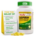 성인을 위한 적시 낮은 복용량 아스피린 81mg - Minor Aches & Fever 흡진기를 위한 고통 Reliever - 바이어에 있는 유효 성분과 비교해 - 낮은 힘 Enteric 입히는 아스피린 - 500의 정제