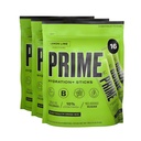 PRIME HYDRATION+ Sticks Lemon Lime | 하이드로션 파우더 싱글 세브 스틱 | 고텐 파우더 | 저수지 | 카페인 무료 | Vegan | 48개 스틱