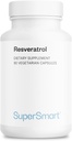 Supersmart - 하루 당 Resveratrol 40mg (Well-Tolerated) - 유기 레드 포도 추출물 - 높은 효능 Resveratrol 보충 | 비 GMO 및 글루텐 무료 - 90 채식 캡슐
