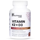 비타민 D3 K2 캡슐 - 2-in-1 비타민 K2 MK7 100 mcg + VIT D3 5000 IU (125 mcg) Bone, Teeth, 근육 및 면역 건강 지원*, 60 조사를 위한 규정식 보충교재