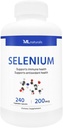 ML Naturals 셀렌 200mcg 240 야채 캡슐. 면역력, NSF 인증 및 cGMP 준수 지원