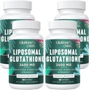 8-in-1 Liposomal 글루타티온 2400 MG의 높은 흡수 산화 방지제 공식 – Hyaluronic 산과 더불어, 알파 Lipoic 산, Resveratrol - 피부, 간결 Detox & 면역 체계, 240 Softgels