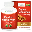 Purely Holistic Ceylon Cinnamon 캡슐 1500mg, 225 Vegan Cinnamon 캡슐, 75 일 공급 (25% 더 많은 서빙), True Sri Lankan Ceylon Cinnamon 보충교재