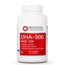 생활 균형 DHA-500를 위한 PROTOCOL - DHA 500mg & EPA 250mg - 물고기 기름 보충교재 - 뇌 건강 & 지원 - 쉬운 소화 - 비 GMO & Halal - 120 Softgels