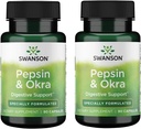 Swanson Pepsin '&'Okra 90 모자 (2 팩)