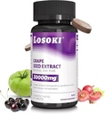 Losoki Skin Nourishing 보충교재 - 포도씨 추출물과 비타민 C - 60의 정제로 주입하십시오