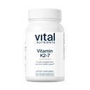 Vital Nutrients Vitamin K2-7 | 심혈관, 심장, 뼈 건강* | 비타민 K2 + MK7 | Vegan Vitamin K Supplement | 글루텐, 다이리, 소이 무료 | 비 GMO | 60 캡슐