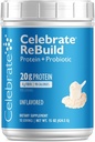 Probiotics & Prebiotics - 20g Whey Isolate Protein, Post Bariatric Surgery 환자를위한 높은 섬유 - Unflavored (15 서빙)