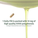 OleocanTM 캡슐 - 90 일 공급 - 프리미엄 EVOO 폴리 페놀 보충 - Oleocanthal의 3.5mg 및 Oleacein의 3.5mg - 광대 스펙트럼