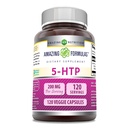 놀라운 수식 5-HTP (L-5-Hydroxytryptophan) 보충 | 서빙 당 200 Mg | Veggie 캡슐 | 비 GMO | 글루텐 프리 | 미국 (1 팩 | 120 개)