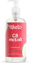 키스 내 Keto MCT 오일 C8 - 32 온스 순수한 C8 MCT 오일 Keto 연료 - 펌프와 병 - 높은 Octane Caprylic 산 - Keto 순수 MCT 코코넛 오일 두뇌 연료 - 액체 코코넛 MCTOil 순수