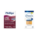 필립스의 대령 건강 매일 Probiotic 캡슐, 4-in-1 Symptom Defense & Citracal 느린 방출 1200년, 1200 mg 칼슘 구연산염 및 칼슘 탄산염 혼합