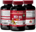 에너지 지원 보조 식품 - MCT 오일 3600MG, 100 % 순수, 중간 체인 트리글리세라이드 - 코코넛 오일, mct 오일, 메모리 용 mct 오일, 두뇌 용 mct 오일, mct 코코넛 오일 - 1B 120Soft