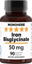 철 Bisglycinate 50 mg - 90 Veg 캡슐 - 캡슐 당 성분 철의 50 mg