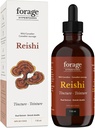 Forage Hyperfoods- Original Canadian Wild Reishi 버섯 Superfood Liquid Supplement Extract Tincture, Vegan, Non-GMO, Immune System 및 Stress Response, Natural Calm, 118ML 개선