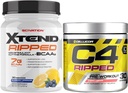 Cellucor C4는 전 운동 분말 + 뚱뚱한 가열기, 체리 Limeade, 30의 서빙 + Scivation Xtend Ripped BCAA 분말, Blueberry Lemonade, 30의 서빙을 찢었습니다