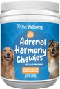 애완 동물 웰빙 Adrenal Harmony Chewies for Dogs - Vet-Formulated - 개 Adrenal 지원, Cortisol 균형, Ashwagandha, Bacopa - 초본 보충 (90 연약한 Chews)