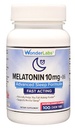 Wonder Laboratories Chewable Melatonin 10mg + B6 빠른 용해 도움 당신은 잠그는 더 빠른, 잠그는 더 긴 100 조사를 체재합니다