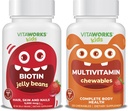 아이 Biotin 5000mg 젤리 콩 + Multivitamin Chewables 번들