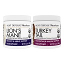 Lion 's Mane Powder, 3.5 oz & Turkey Tail Mushroom Powder, 3.5 oz - 지원 뇌 건강, 기억 및 초점 - 소화 및 면역 건강 지원 *