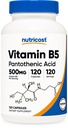 Nutricost Pantothenic 산 (비타민 B5) 500mg의 120의 캡슐