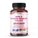 Ultra Myo & D-Chiro Inositol with Folate, 비타민 C & D3 - 건강한 주기, Hormonal 균형 & 대사 지원을 위한 모든에서 1 보충교재 - 미국 150의 캡슐에서 만드는