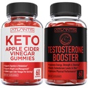 Atlantis Nutrition Keto Apple Cider Vinegar 60 Gummies + 테스토스테론 부스터 2 팩 (120 Gummies)