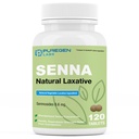 Puregen Labs Senna 8.6 mg 정제 (120 카운트) - 변비, Bloating, 가스, 불규칙성 구호를위한 천연 Sennosides 야채 Laxative
