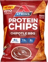 Atkins Chipotle BBQ Protein Chips, 4g Net Carbs, 13g Protein, 글루텐 무료, 낮은 글리세라이드, Keto Friendly, 12 카운트