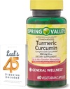 Spring Valley Turmeric Curcumin Supplement Bundle with Lual's 45 Diabetes Decoded | CurcuWin | Dietary Supplement | 550 mg, 60 캡슐